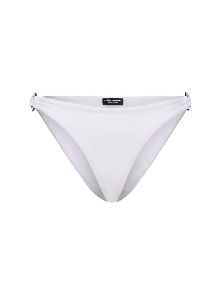 DSQUARED2 Lycra Bikini Bottoms W/ Side Rings Cover