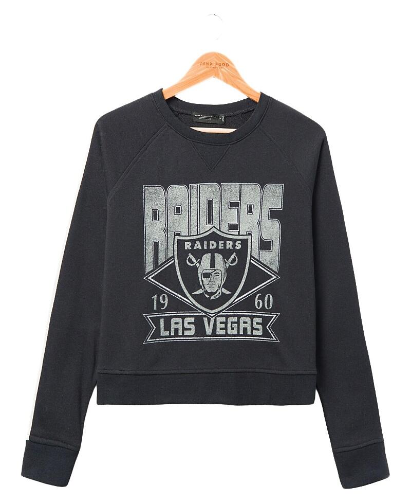 Junk Food Clothing Women's Nfl Las Vegas Raiders Overtime Crew Cover