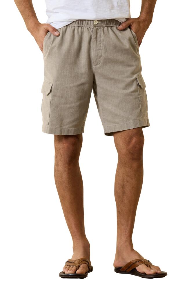 Tommy Bahama Linen in the Dream Stretch Cotton & Linen Flat Front Shorts in Grey Thunder Cover