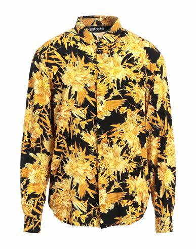 Just Cavalli Man Shirt Black Viscose Cover