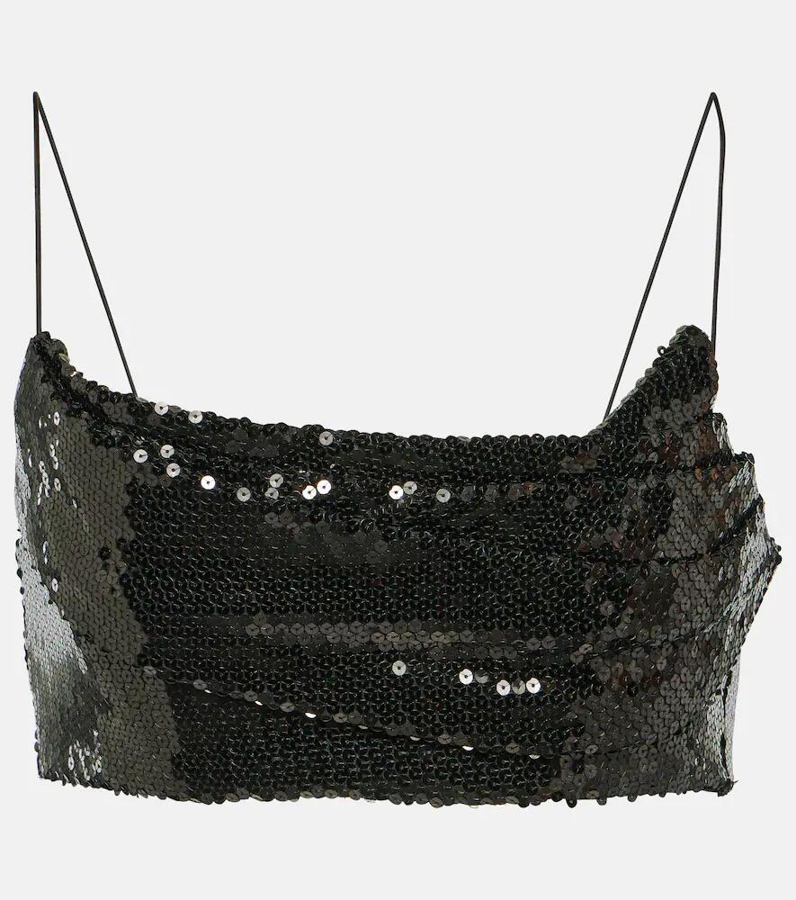 Alex Perry Sequined crop top Cover