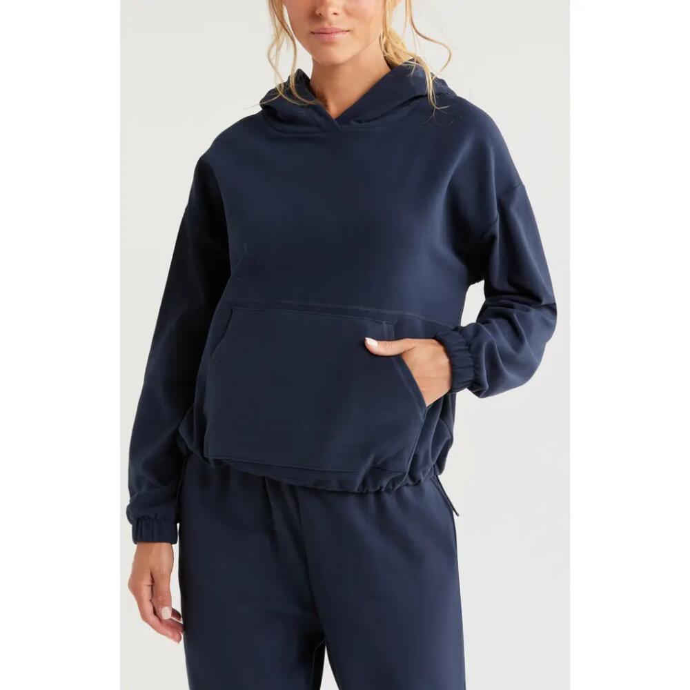 Zella Plush Fleece Hoodie in Navy Sapphire Cover