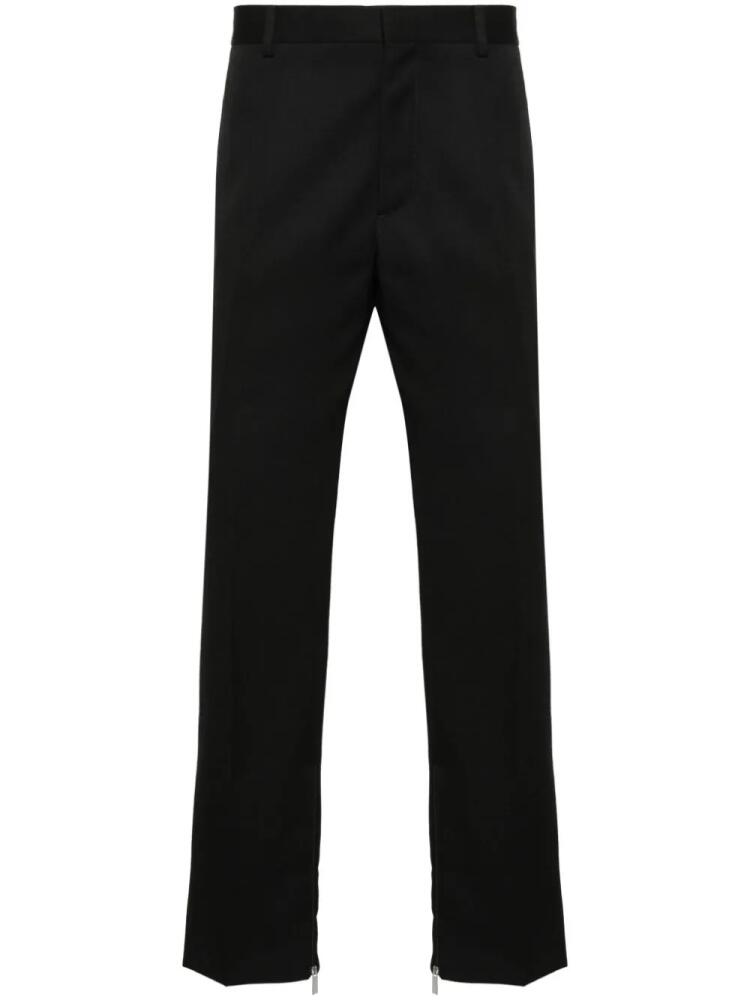 Off-White logo-embroidered slim-fit trousers - Black Cover