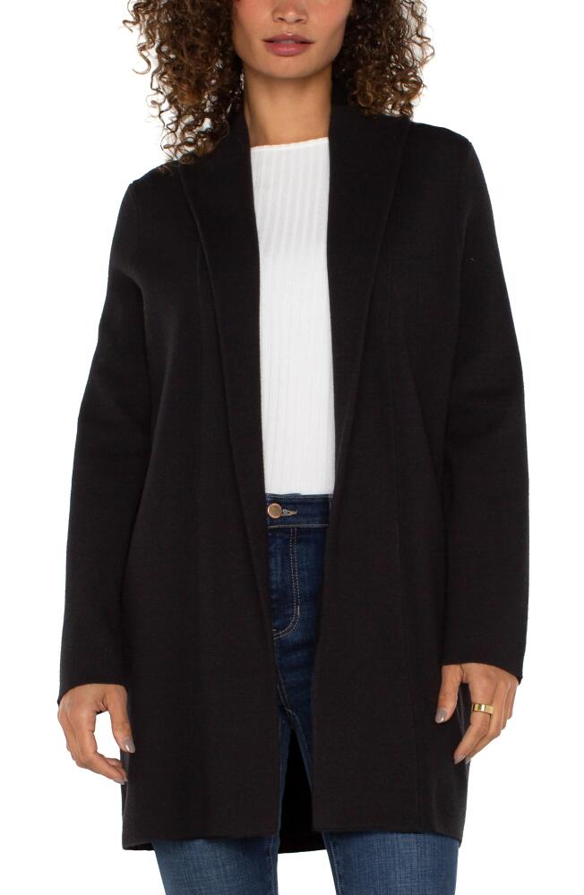 Liverpool Open Front Sweater Coat in Black Cover