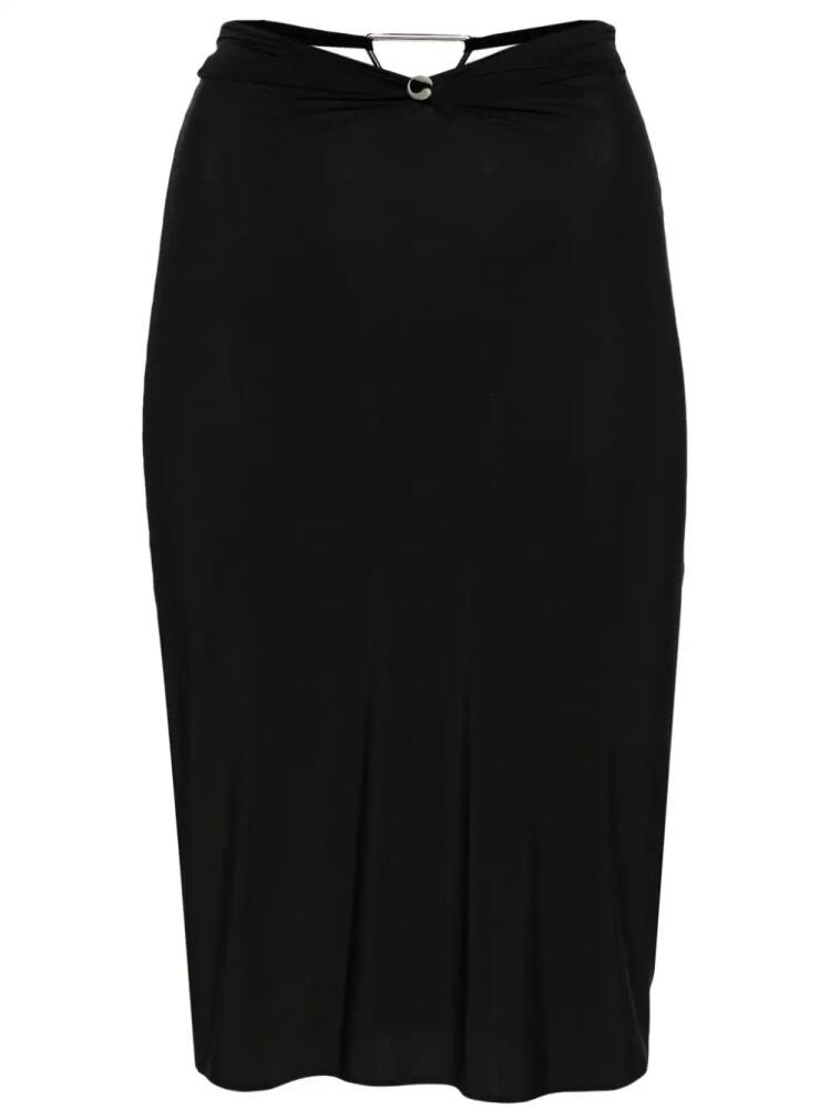 Coperni Triangle-hardware midi skirt - Black Cover