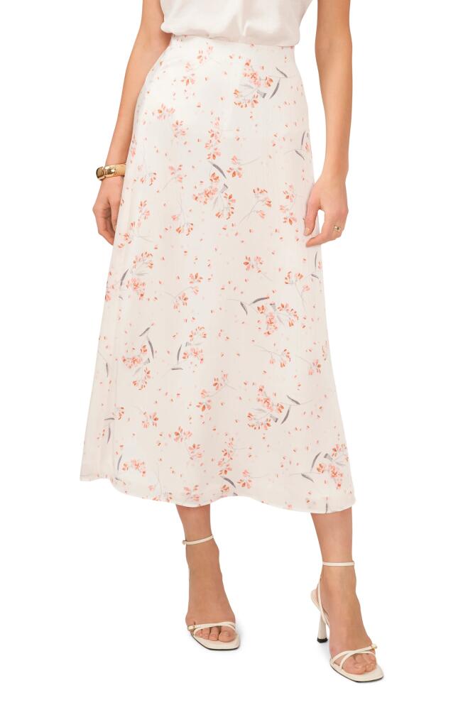 Vince Camuto Floral Print Midi Skirt in New Ivory Cover