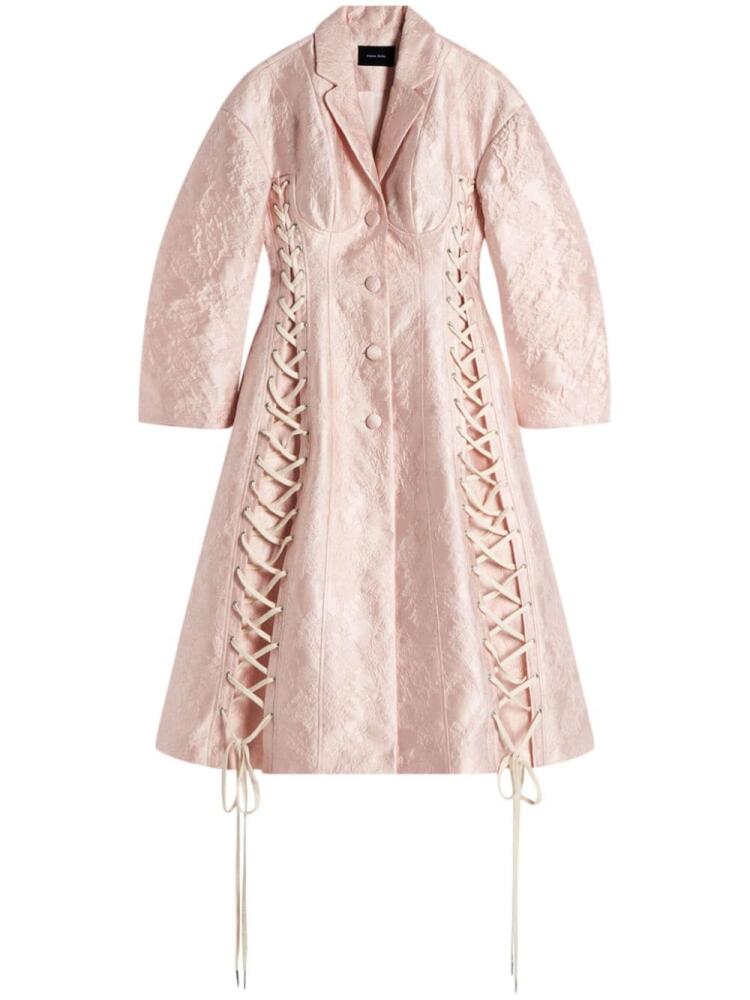 Simone Rocha corset lace-up coat - Pink Cover