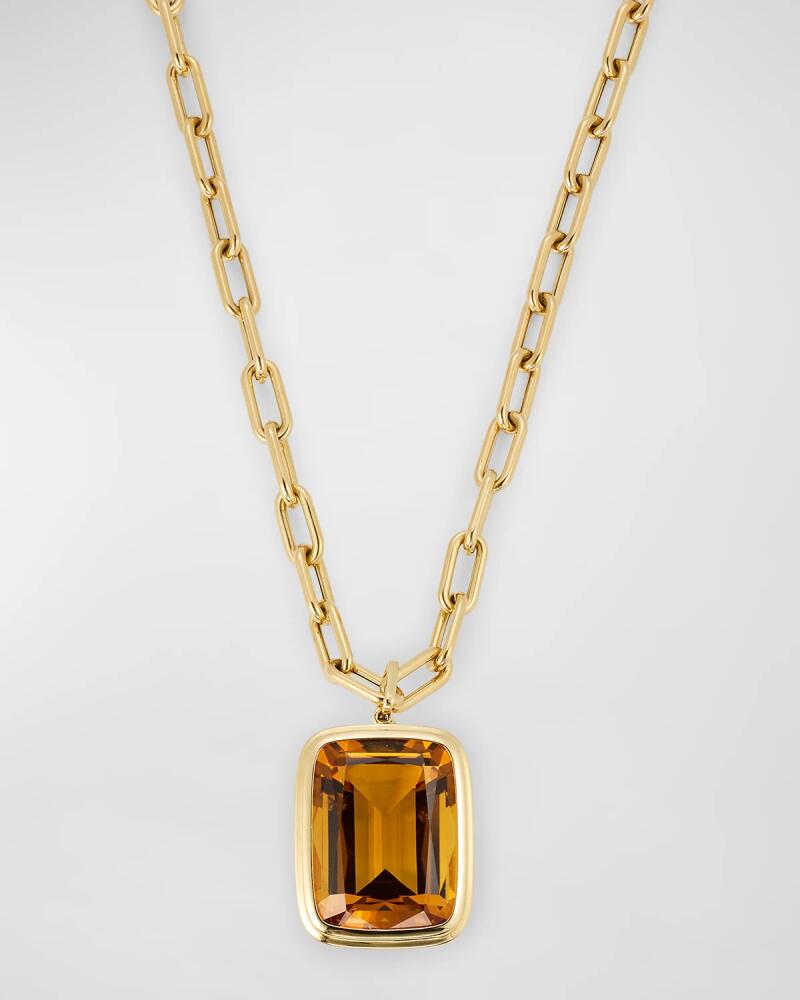 Goshwara Manhattan 18K Yellow Gold Madiera Citrine Pendant Necklace Cover