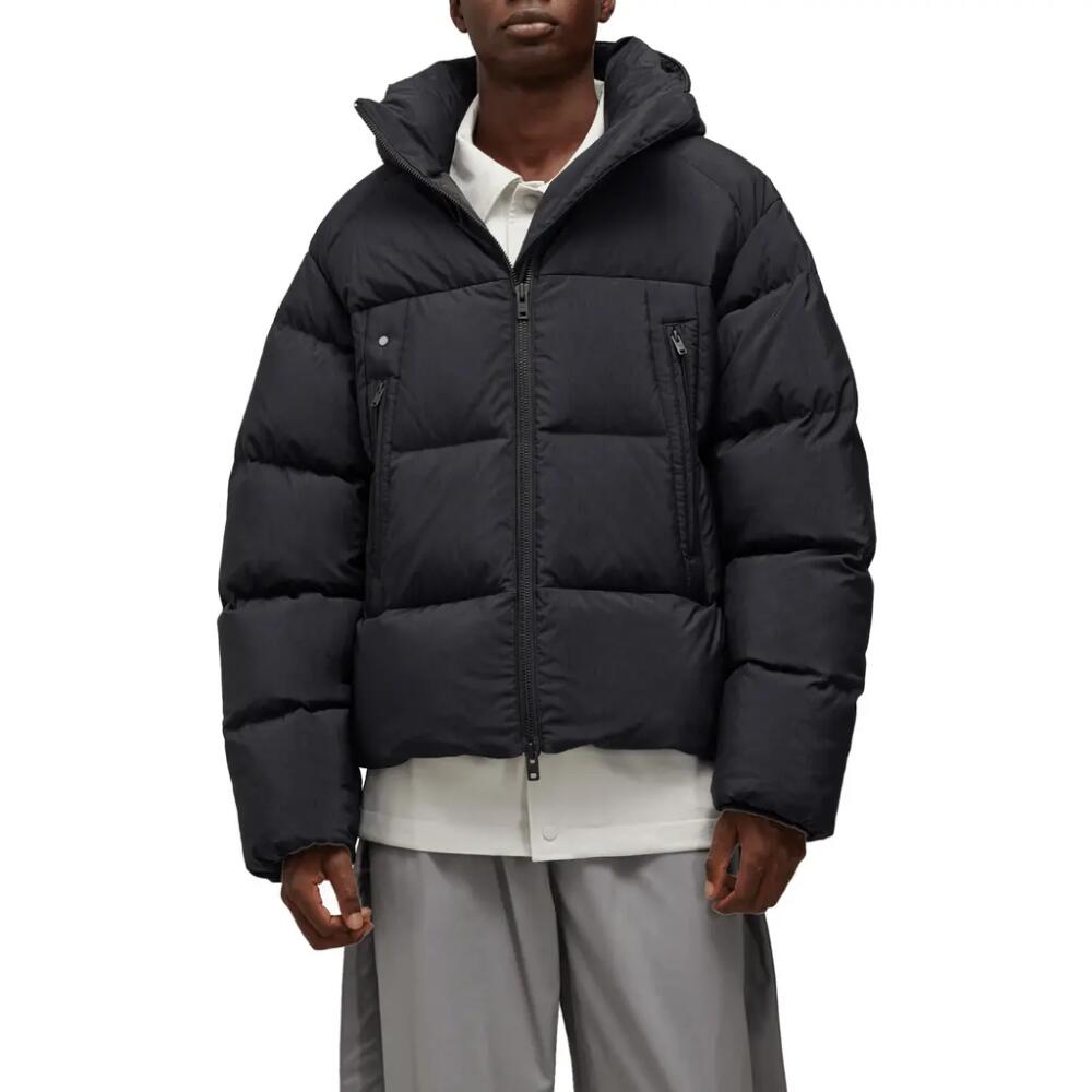 Y-3 Down Puffer Jacket With Removable Hood in Black Cover