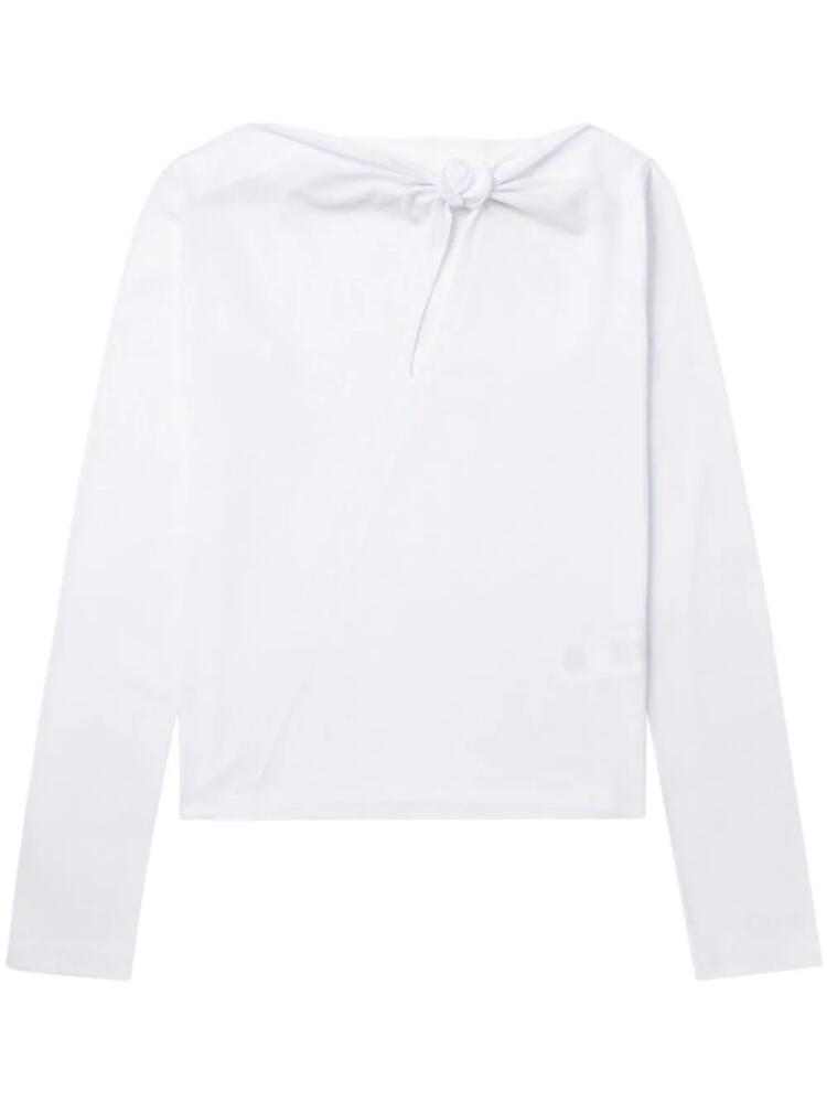 Nº21 knot detail long-sleeved blouse - White Cover