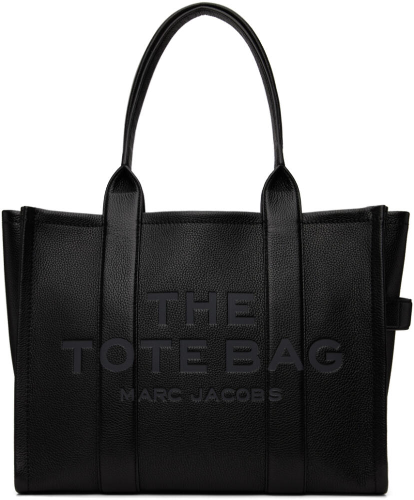 Marc Jacobs Black 'The Leather Large' Tote Cover