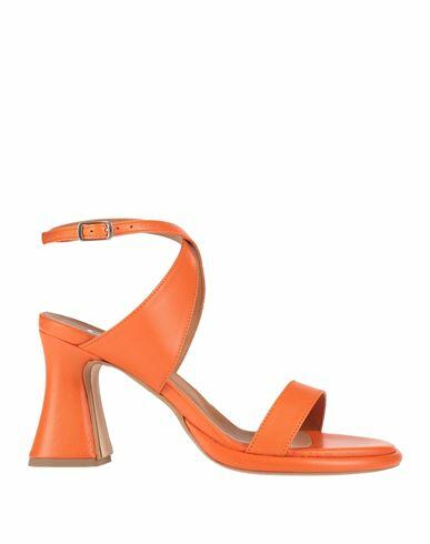 Doop Woman Sandals Orange Leather Cover