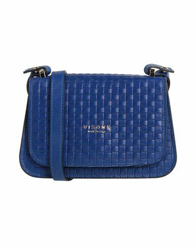 Visone Woman Cross-body bag Bright blue Calfskin Cover