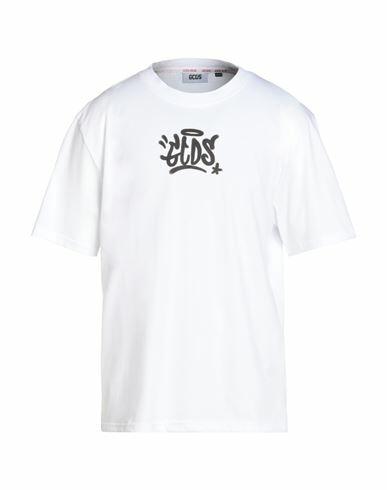 Gcds Man T-shirt White Cotton Cover