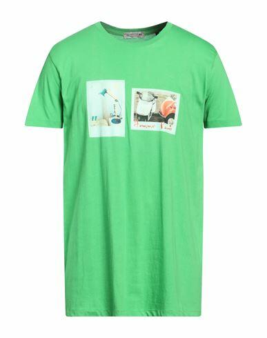 Daniele Alessandrini Homme Man T-shirt Green Cotton Cover