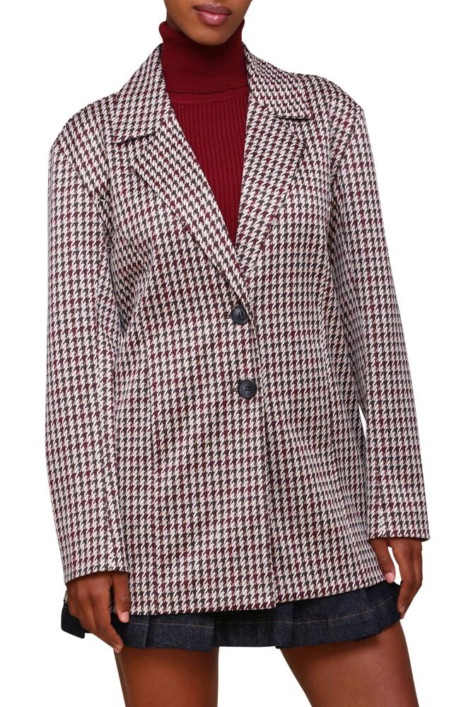 Avec Les Filles Houndstooth Knit Longline Blazer in Heritage Houndstooth Cover