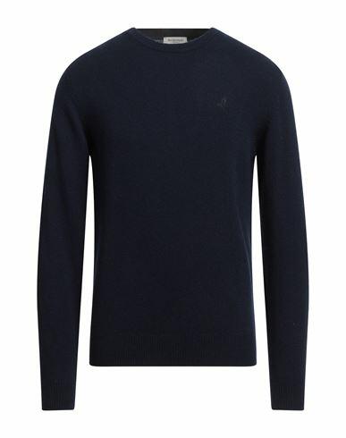 Jeckerson Man Sweater Midnight blue Wool, Polyamide Cover