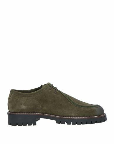 Bottega Marchigiana Man Lace-up shoes Military green Soft Leather Cover