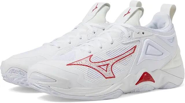 Mizuno Wave Momentum 3 (White/Red) Women's Volleyball Shoes Cover