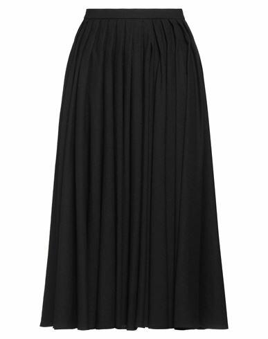 Quira Woman Midi skirt Black Virgin Wool Cover