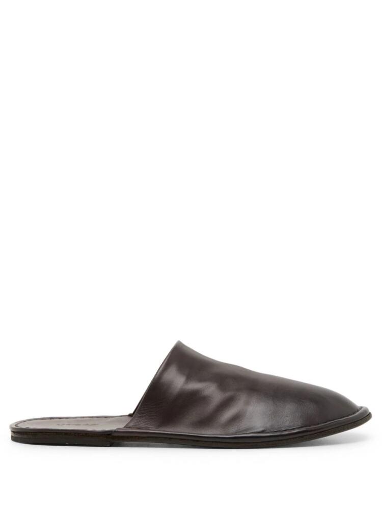 Marsèll round-toe leather slippers - Brown Cover