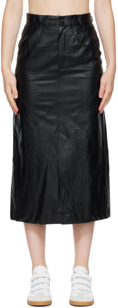 Isabel Marant Etoile Black Cecilia Midi Skirt Cover