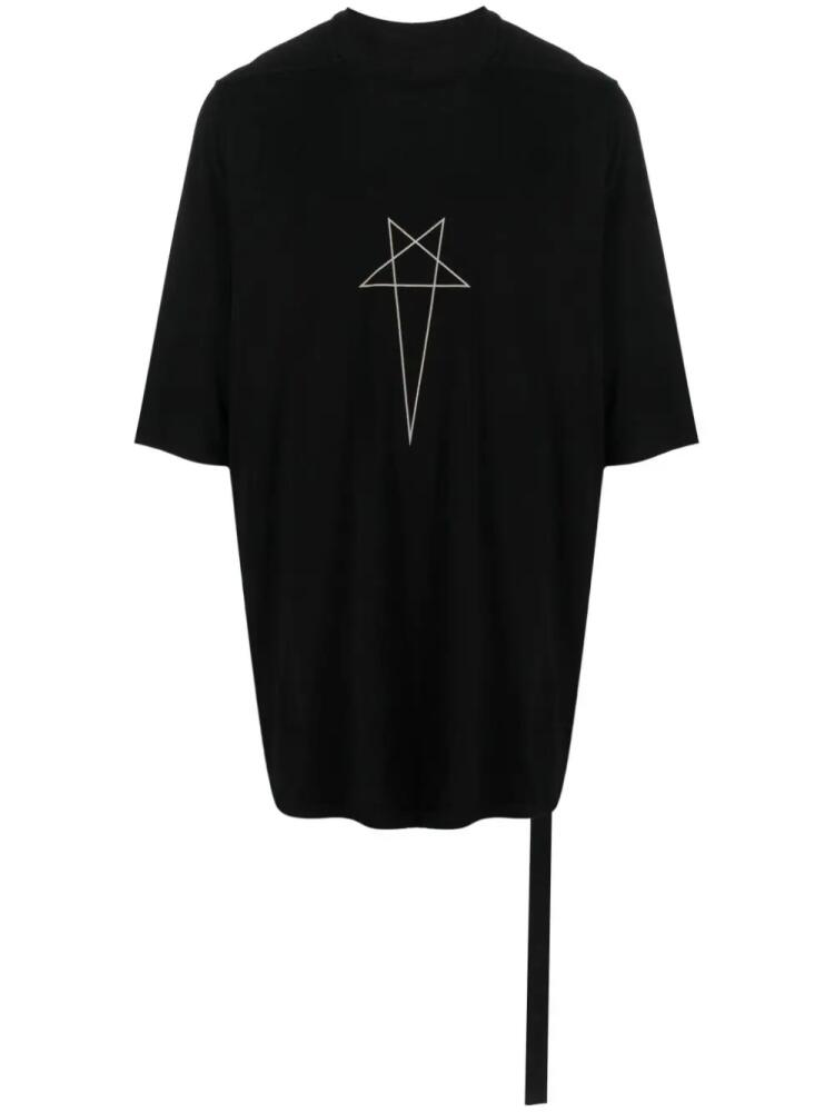 Rick Owens DRKSHDW logo-print strap-detail T-shirt - Black Cover