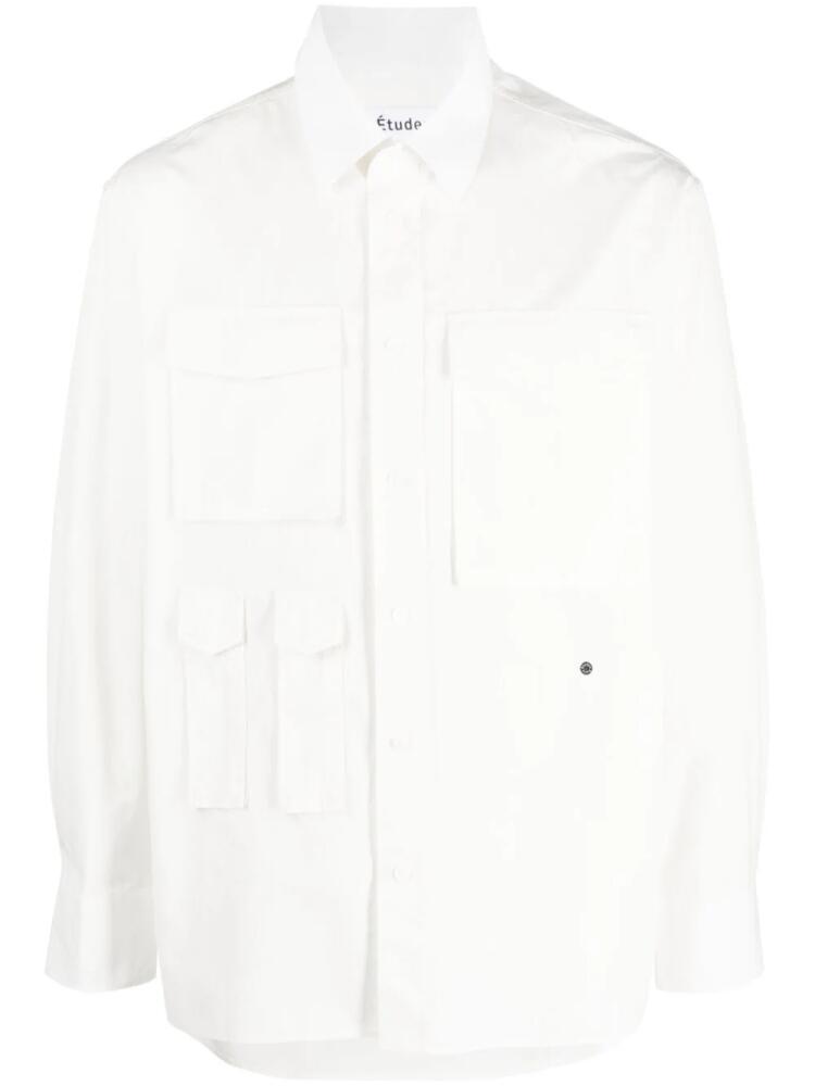 Etudes multiple flap-pocket shirt - White Cover