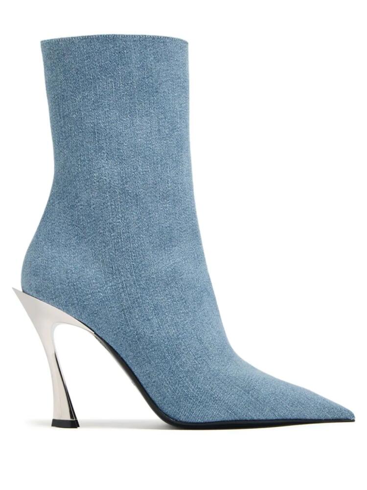 Mugler Fang 95mm denim boots - Blue Cover