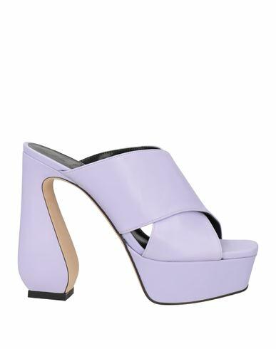 Si Rossi By Sergio Rossi Woman Sandals Lilac Soft Leather Cover