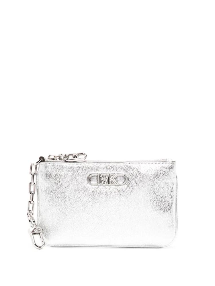 Michael Kors logo-plaque wallet - Silver Cover