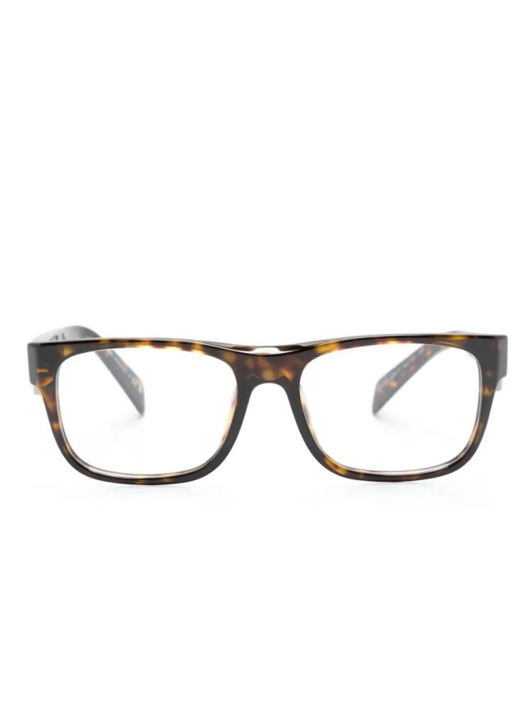 Prada Eyewear tortoiseshell-effect square-frame glasses - Brown Cover