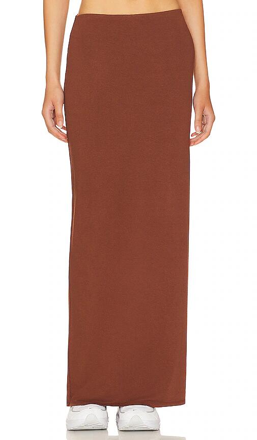 AFRM X Revolve Essential Farah Maxi Skirt in Cognac Cover