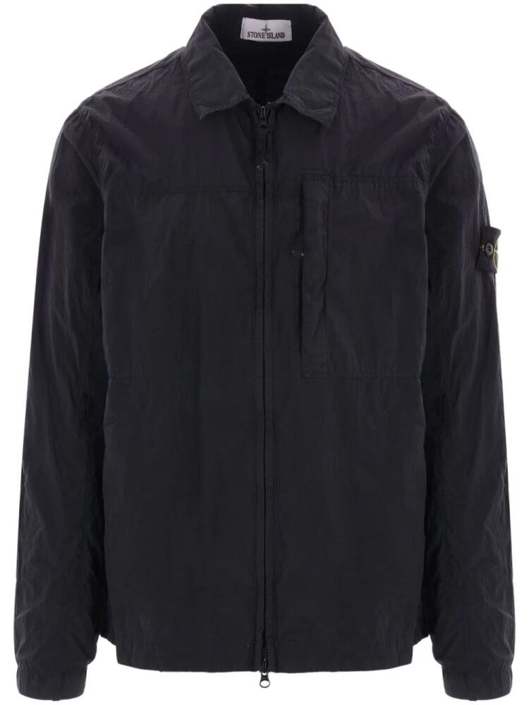 Stone Island Compass-badge overshirt - Blue Cover