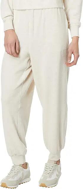 Madewell Brushed Jersey Jogger Pants (Heather Oatmeal) Women's Clothing Cover