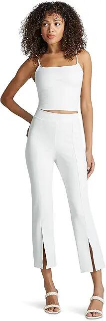 Commando Faux Leather 7/8 Split Front Pant (White) Women's Dress Pants Cover