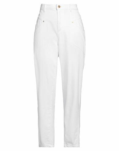 Ermanno Firenze Woman Jeans White Cotton Cover