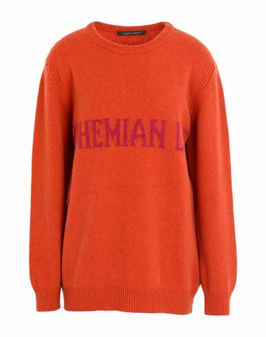 Alberta Ferretti Woman Sweater Orange Cashmere, Virgin Wool Cover