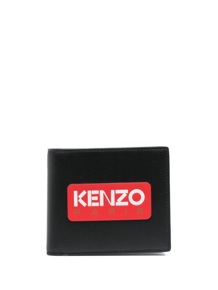 Kenzo logo-print bi-fold wallet - Black Cover