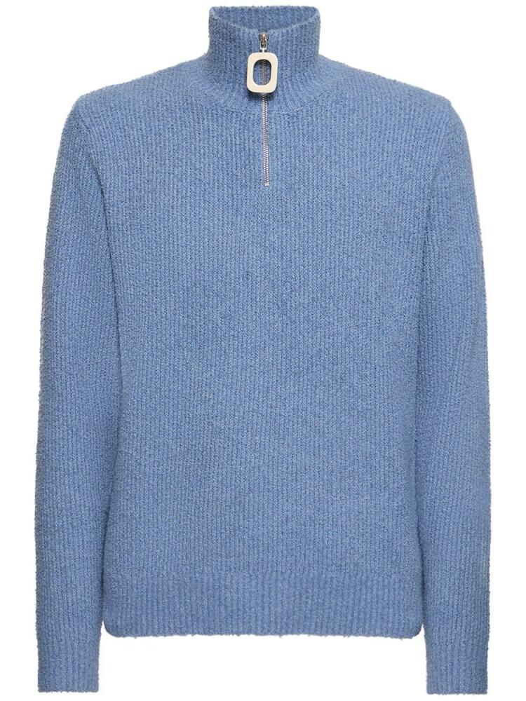 JW ANDERSON Henley Half-zip Cotton Knit Sweater Cover