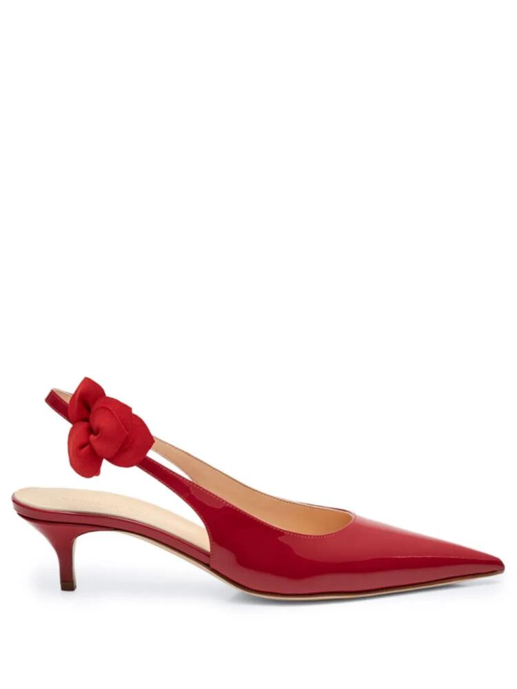 Magda Butrym 50mm rose leather slingback pumps - Red Cover