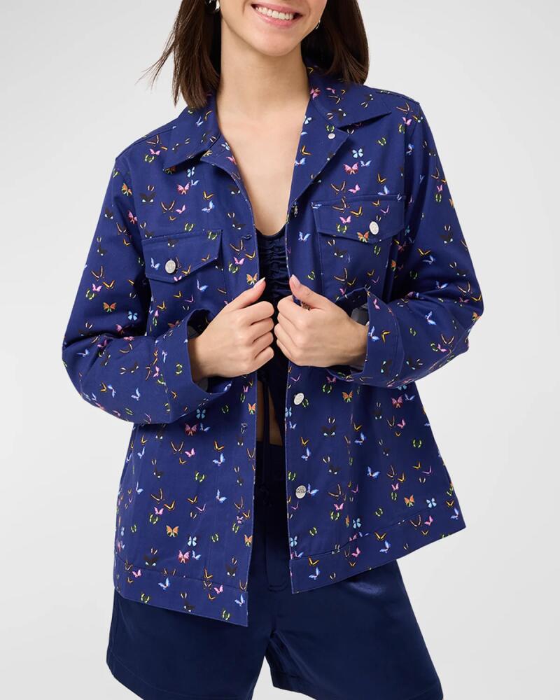 Terez Midnight Butterflies Twill Jacket Cover