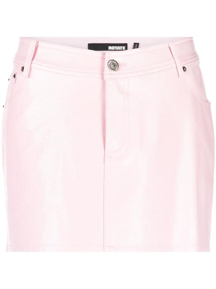 ROTATE BIRGER CHRISTENSEN embossed sequin mini skirt - Pink Cover