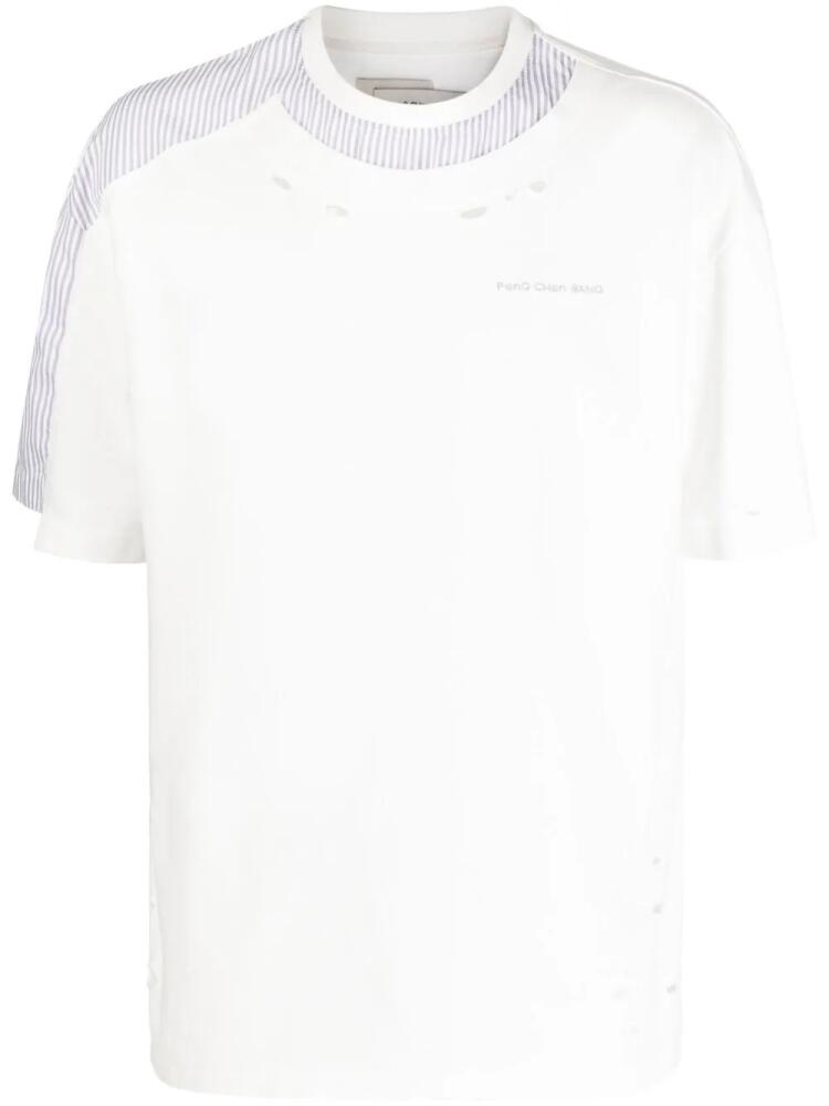 Feng Chen Wang chest logo-print detail T-shirt - White Cover