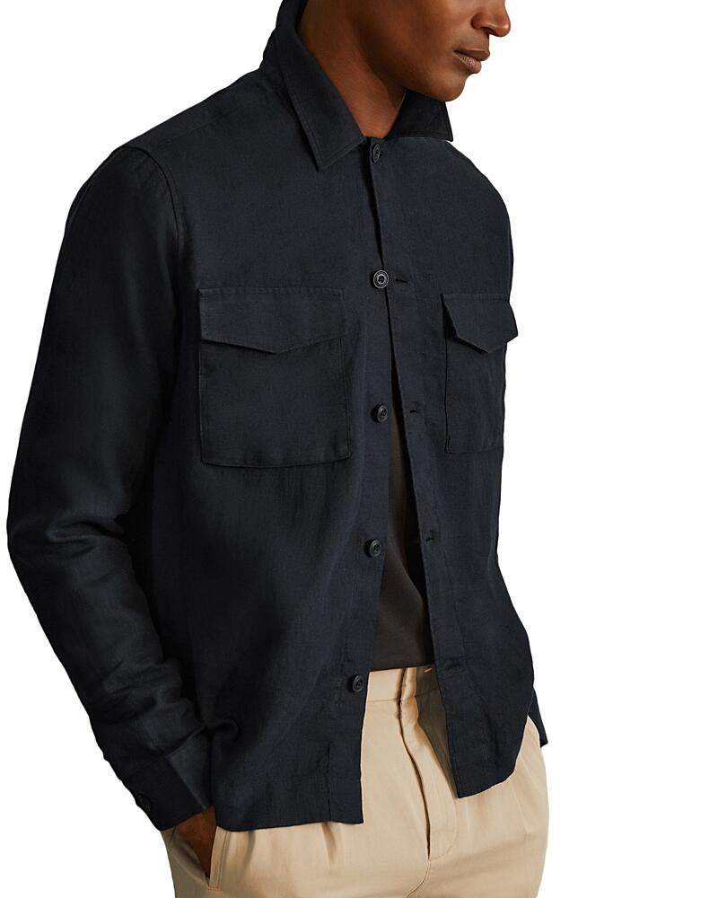 Reiss Viera Linen Overshirt Cover