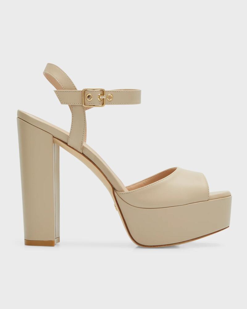 Stuart Weitzman Ryder Ankle-Buckle Platform Sandals Cover