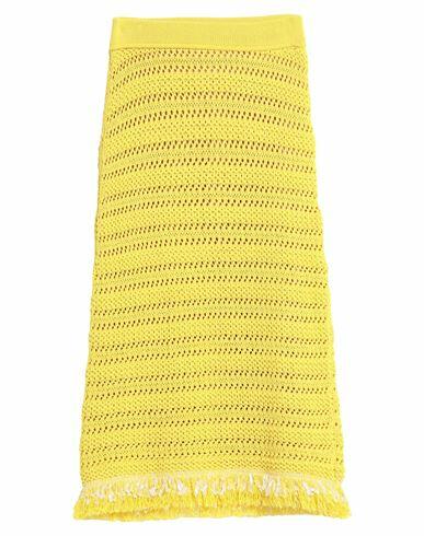 Anna Molinari Woman Midi skirt Yellow Cotton, Viscose, Polyamide Cover