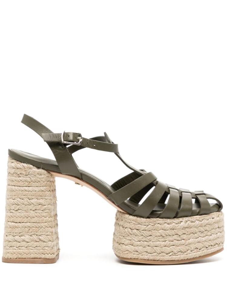 Dee Ocleppo Tulum 115mm leather sandals - Green Cover