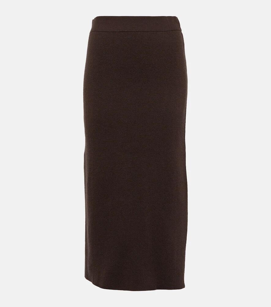 Jardin des Orangers Wool and cashmere midi skirt Cover