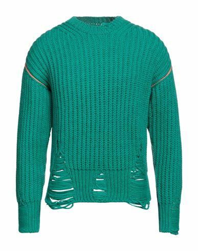 Msgm Man Sweater Emerald green Acrylic, Wool, Alpaca wool Cover